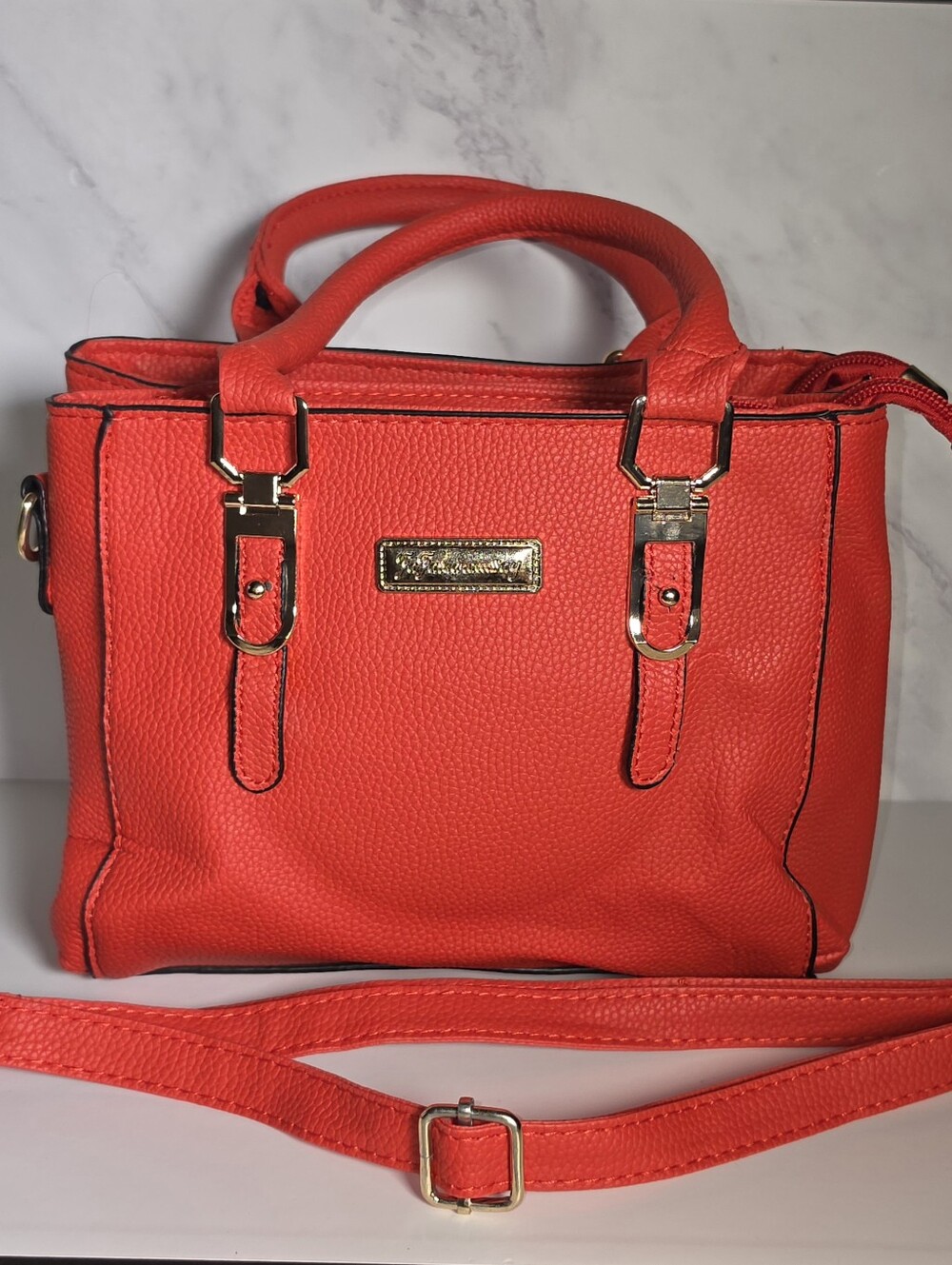 Women’s Red Structured Satchel Handbag